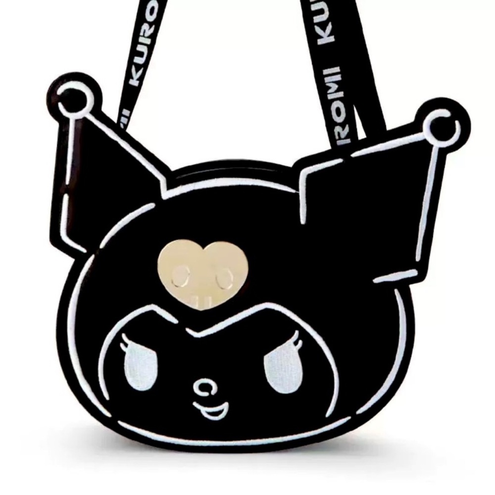 SANRIO Face Shaped Mini Shoulder Bag Kuromi NWT - Picture 1 of 8